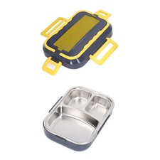 (UE Plug 220V)Chauffée Lunch Box Bleu 15 Litres En Acier Inox Plug-and-Play FR