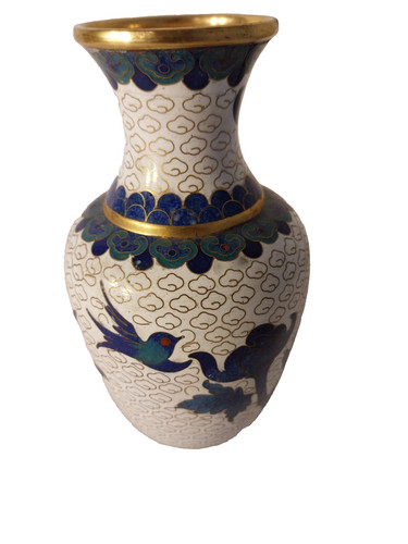 Vase laiton émail - laiton, &