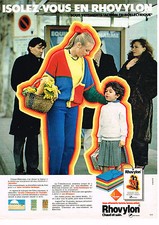 PUBLICITE ADVERTISING 094  1982  RHOVYLON   sous vetements