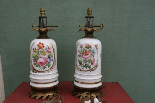 Paire lampes pétrole - lampes, à