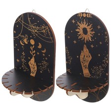  2 Pcs Etagere Vitrine Murale