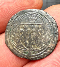 Charles VIII, blanc à la couronne point 7 ème Angers! 2,22g