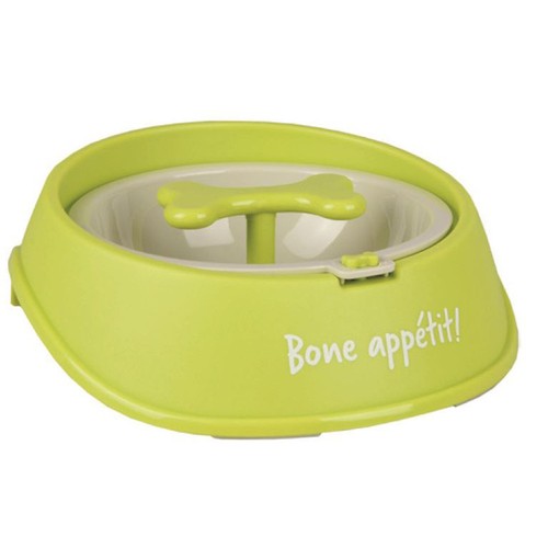 Gamelle anti glouton vert ø - anti, vert,