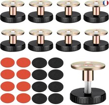 8 Pièces Pied de Meuble Reglable,Pieds Reglable Métal 27-40 mm,Solides et S