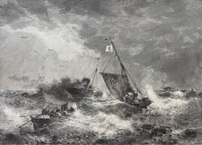 Canot de sauvetage en Mer