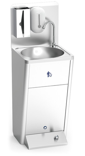 Lave mains inox sur pied
