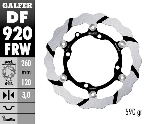 Disque frein wave galfer - disque,