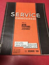 Renault Estafette Service carrosserie automobile 1964 revue technique RTC RTA