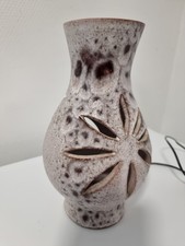 Lampe de table ceramique ajouré dans le gout d' accolay signé Vallauris...