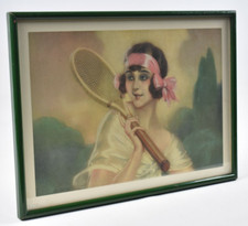 Lithographie XXème - Tennis woman 1930's - Leo Fontan