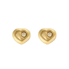 CHOPARD - HAPPY DIAMONDS - Paire de boucles d'oreilles en or jaune et diamants
