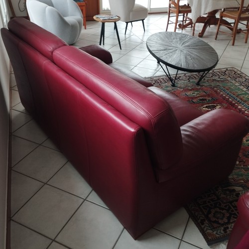 Canapé cuir places haut - cuir,