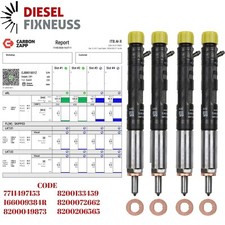 4x Injecteur EJBR01801A EJBR01801Z Renault Clio Kangoo 1,5 DCI K9K702 1.5 dci