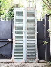 250 x 52 cm (x2) Paire de grands volet persienne en bois