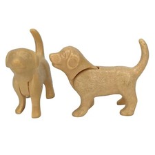 Playmobil 2 chiots marron clair lot animal de compagnie figurines
