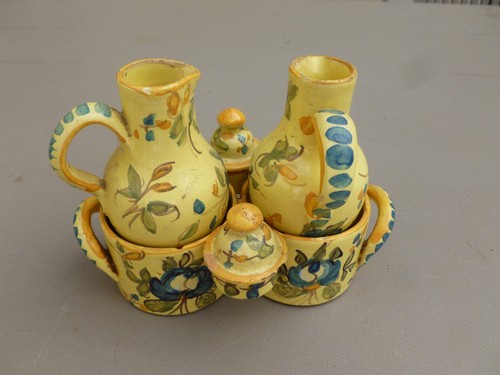Huilier vinaigrier faience - , de