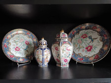 ensemble de 2 assiettes et 2 pots en céramique chinois