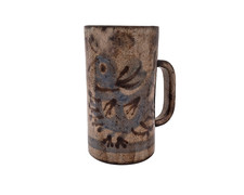 Chope / mug vintage en céramique de Vallauris signé Le Mûrier Gustave Reynaud