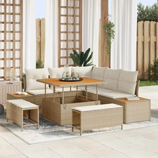 Ensemble de canapé de jardin avec coussin Poly rotin repas dans le jardin vidaXL