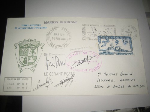 Taaf lettre 1981 martin - taaf,