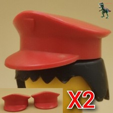 X2 PLAYMOBIL casquette rouge -