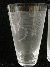 🇫🇷 DAUM FRANCE LOT SÉRIE 6 VERRES A ORANGEADE CRISTAL TAILLE CHIFFRE GOBELET