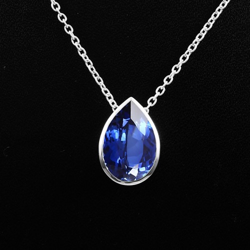 Pendentif saphir bleu aaa - bleu,