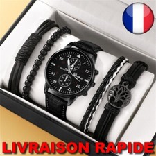 Montre + 4 Bracelets Homme