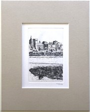 GRAVURE A L'EAU FORTE : PALAIS