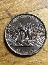 Medaille  1ère arrivée des colons En Algerie 1848 à Arzew RARE