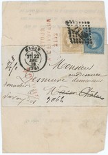 Joli document juridique aff mixte lauré-Bordeaux guerre 1870 Macon et retour