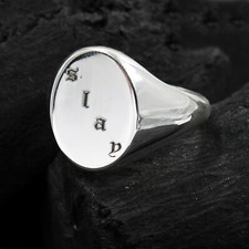 Bague cadeau d'anniversaire chevalière en argent massif 925 plaqué or