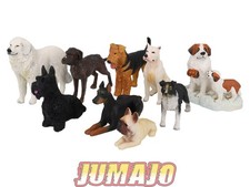 LC14 Lot 9 chiens Résine 6 à 10 cm : Airedale Terrier, Doberman Bouledogue franç