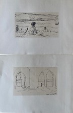 Deux croquis lithographie