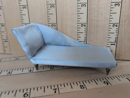 Vtg used blue boudoir chaise - blue,