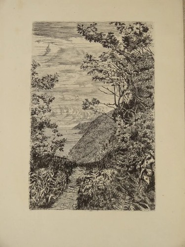 Rare eau forte - eau, originale