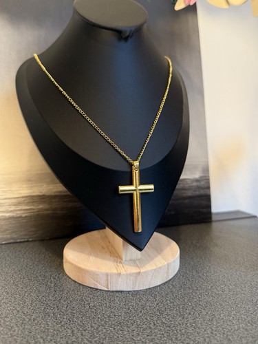 Collier chaîne croix - /, or
