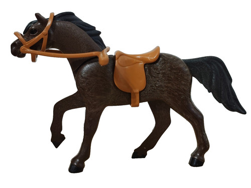 Playmobil figurine cheval brun - playmobil,