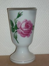  MAZAGRAN PORCELAINE LIMOGES NBD FLEUR ROSE REDOUTE LISERE ARGENT TASSE CAFE