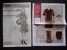 § patron MODES ET TRAVAUX 10/2023 robe en velours pour femme