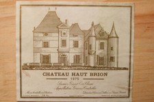 Etiquette Château Haut Brion 1975  Grand Cru classé 73cl wine label weinetikett