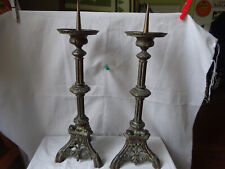 piques cierges d’église en Bronze.120  époque début 20 eme siècle.