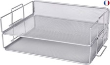 Exerz Corbeilles à courrier 2 Pièces/Bannette de Bureau superposable à Mailles m