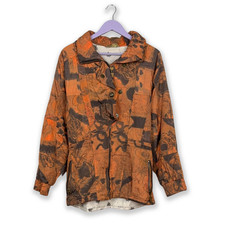 Veste De Ski/Snowboard Vintage Snow Danjer À Motif Gris Et Orange - Taille