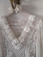 Robe de mariée vintage en dentelle, style charleston