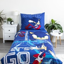 Sonic Let ´S Go 2pezzi Set Lit Simple Housse de Couette 140x200cm Linge Coton