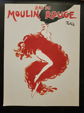 Bal du Moulin Rouge Paris affiche poster Lithographie femmes