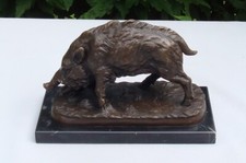 Statue Sculpture Sanglier Animalier Chasse Style Art Deco Style Art Nouveau Bron
