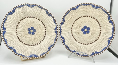 Paire assiettes barbotine - d’assiettes,
