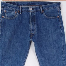 Hommes Levi's 501 Regular Straight Bleu Jeans W36 L30